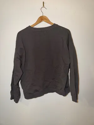 Allfenix Spell Out Womens Charcoal Crewneck Sweatshirt thumbnail 8