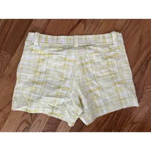 Nike‎ Yellow White Belted Womens Golf Shorts 10  Checkered thumbnail 6
