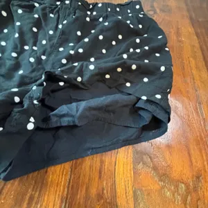 Mi Ami Womens Black White Polka Dot Paperbag Waist Shorts Size‎ Medium Retro thumbnail 4
