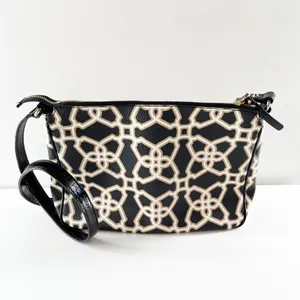 Kate Spade Chrissy Moroccan Print Crossbody Purse Bag Black thumbnail 4