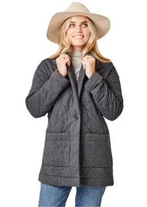 NWOT Carve Designs Organic Cotton Maggie Quilted Topper Coat Small thumbnail 1