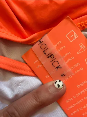 Holipick Neon Orange One Shoulder Adjustable One Piece Swimsuit XL NWT thumbnail 4