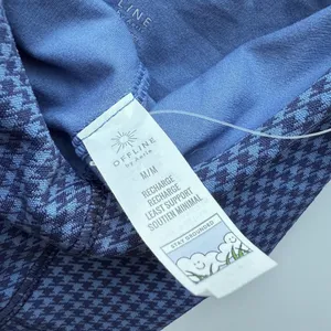 Aerie NWT Offline Recharge Least Support Sports Bra Blue Houndstooth Size Medium thumbnail 7