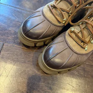 Sperry Summit tan leather rain boots thumbnail 2