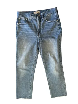 Madewell The Perfect Vintage Jean 28X25 Crop Straight Raw Edge Enmore Wash thumbnail 3