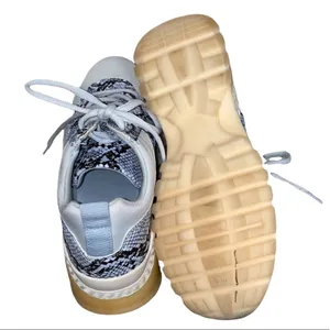 Shoe Dazzle‎ Zoee Blue Faux Snakeskin Platform Sneakers thumbnail 7