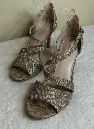 Maripé Heels Womens‎ 9 Gold Sloane Glitter Stiletto Wedding Formal Holiday Party thumbnail 1