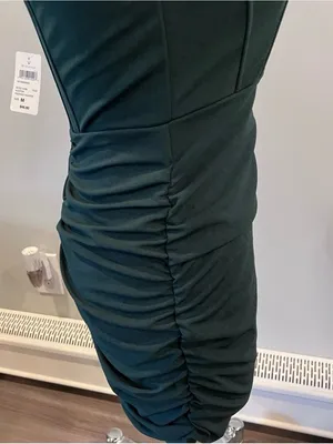 Windsor Forest Green Square-Neck Mini Dress thumbnail 9