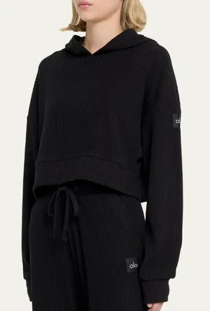 Alo Yoga Muse Hoodie, Black thumbnail 1