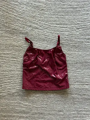SHEIN Burgundy Glossy Satin Cami Top thumbnail 2