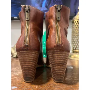 Lucky Brand Cognac Leather Pointed Toe Western Ankle Boots Women’s 7 thumbnail 6