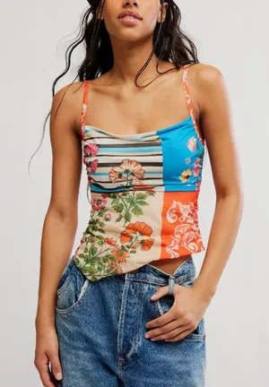 FREE PEOPLE NWT Estella Tank / Pop Combo thumbnail 1