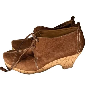 Bon Bonite‎ Suede Wedge Heels Brown Size 6 thumbnail 4