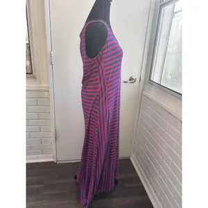 Vineyard Vines Soft Striped‎ Hi Low Maxi Dress Large vacation coastal Preppy thumbnail 3
