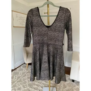 Bethany‎ Mota Glitter Mini Dress Fit Flare Glam Sparkle Y2K Spring Summer Luxury thumbnail 3