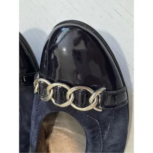 AGL Blue Leather Slip On Ballet Flats Womens 10 Preppy Classic Comfort Shoes thumbnail 8