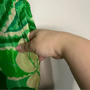 Farm Rio Tropical Groove Green Yellow Floral Bold Wide‎ Leg Flowy Resort Pants thumbnail 5