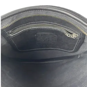 Coach Women's Black 100% Leather Crossbody Signature Satchel Handbag OS thumbnail 6
