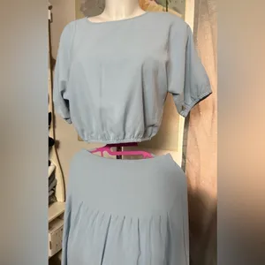 Ecowish 2 piece maxi skirt and crop top, woman’s 2 piece set, size small, new thumbnail 10