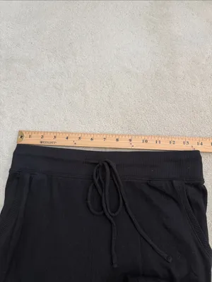 Z Supply Jill Marled Black Joggers Knit Pants Drawstring Lounge Size Small thumbnail 9