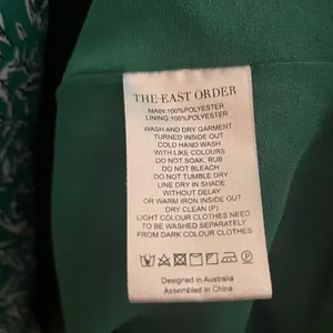 East Order Green Gizele Botanical-Print Mini Wrap Dress‎ Size Medium thumbnail 9