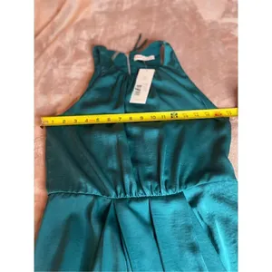 NWT Rebecca Taylor Halter Teal Green Cocktail Mini Dress Size 6 Dinner Datenight thumbnail 8