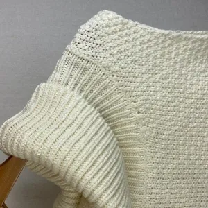 Bebe Ivory Sleeveless Knit Turtleneck Split Open Back Sweater L thumbnail 5
