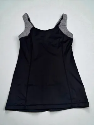 Lululemon Athletica Ruched Tank Top Black Grey Size 4‎ thumbnail 3