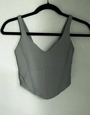 Lululemon Align Corset Tank Top Size 2 Grey Eucalyptus thumbnail 1