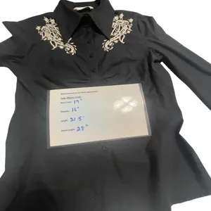 Max Studio Black Embroidered Shirt size M thumbnail 12