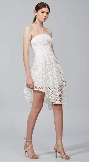 KEEPSAKE Midnight Hour Strapless Lace Fit And Flare Dress thumbnail 1