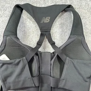 New Balance NB Power X Zip Front Bra Black High‎ Impact WB01033 Women's S (D-DD) thumbnail 8