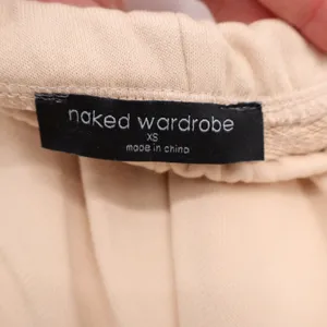 Naked Wardrobe Tan Beige High Waisted Straight Leg Sweatpants XS thumbnail 4