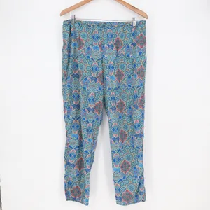 SUNSETS Bohemian Tile Print Wide Leg Lounge Pants‎ Size L thumbnail 2