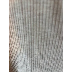 Entro Ribbed Henley Tunic Top Long Sleeve Babydoll Oatmeal Beige Women Small thumbnail 3