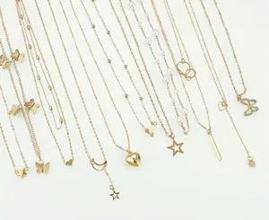 11 Gold Bohemian Layered Golden Necklaces Set thumbnail 5