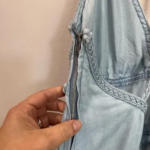 Guess‎ Blue Denim Maxi Dress Size XS Spaghetti Strap Summer Boho Festival thumbnail 8