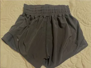 Lululemon hotty hot Athleta Black Running Shorts size 2 thumbnail 2