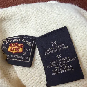Cream Crewneck Sweater with Center Cable Detail thumbnail 7