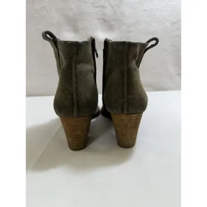 Y2K‎ Madewell Ankle Bootie Suede Sz 6 Chelsea Block Heel Greenish Italy OLDSTOCK thumbnail 2