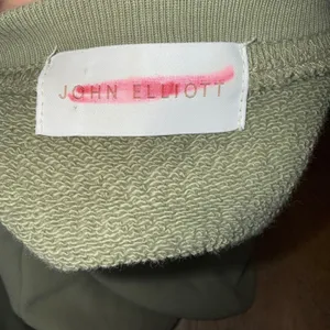 John Elliott Cropped Long Sleeve Sweatshirt Raw‎ Hem Green Size Large thumbnail 4