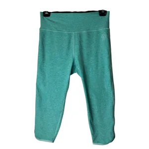 Peloton‎ Leggings Women XL Teal Space Dye High Rise Crop Capri Stripe Athleisure thumbnail 2
