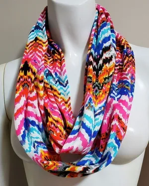 Multicolored Chevron Infinity Scarf thumbnail 1