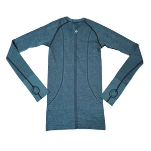 Lululemon Swiftly Tech Long Sleeve 2.0 Women Size 2 Teal Excellent Thumbholes‎ thumbnail 4