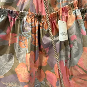 Free People Desert Island Mini Dress in Rainforest Combo size Medium, NWT thumbnail 6