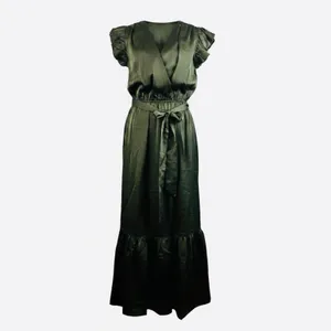 Sam Edelman Green Smocked Elastic Waist Dress - Size 6 NWT thumbnail 2
