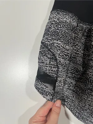 Lululemon Pace Perfect Shorts in Black and White Size 8 Brief-Lined 3” thumbnail 6