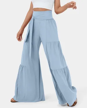 Halara Breezeful Flowy Wide Leg Pants Quick Dry High Waisted Blue M (8-10) NWT thumbnail 3