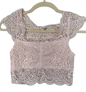 Intimately Free People Pink Lace Bralette Top Womens S Romantic Girly Coquette thumbnail 1
