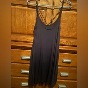 Hollister Navy Strappy Back Midi Dress Women’s M Flowy Casual Slip Style thumbnail 2